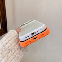 iPhone 17 Pro Max için uygun büyük delikli, çift renkli sıvı silikon ince halka mıknatıslı telefon kılıfı, Apple 17 için cilt hissi veren.
