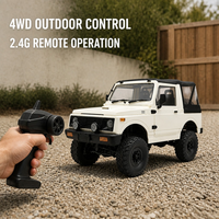 C74-1 Vehículo Todoterreno RC Blanco 4WD con Control Remoto 2.4G, Luces Delanteras, Carrocería de Metal ABS
