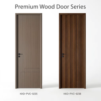 Portes intérieures en bois massif à isolation phonique, lignes verticales, pour maisons, chambres, design personnalisé