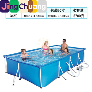 <span class=keywords><strong>Piscine</strong></span> gonflable carrée surélevée <span class=keywords><strong>pour</strong></span> adultes et enfants, avec structure tubulaire, épaissie, type bassin à poissons - Product Image 5