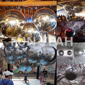 Bolas inflables plateadas grandes y brillantes, globo gigante para fiesta <span class=keywords><strong>de</strong></span> discoteca, decoración <span class=keywords><strong>de</strong></span> eventos <span class=keywords><strong>de</strong></span> <span class=keywords><strong>Navidad</strong></span>, esfera <span class=keywords><strong>de</strong></span> espejo grande <span class=keywords><strong>de</strong></span> PVC reflectante - Product Image 2
