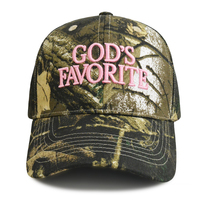 Casquette de baseball en coton brodée camouflage vintage à six panneaux, tendance