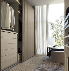 Bedroom Furniture Wood Panel Wardrobe / Wood Panel <strong>Closet</strong> with <strong>Big</strong> Handle Solid Wooden Bedroom Wardrobes - Product Image 6