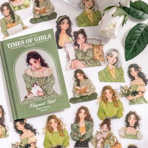 Confezione da 30 Adesivi in PET, <span class=keywords><strong>Serie</strong></span> 'Girly Times', Tema Personaggi, Materiale Decorativo Fai-da-Te per Quaderni - Product Image 4
