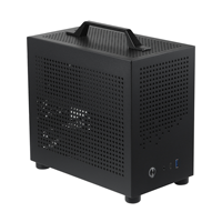 Boîtier d'ordinateur de jeu Mini ITX haute Performance vertical avec panneau latéral fenêtre SID clavier petit châssis en métal Cool ventilateur Stock