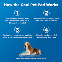 Tapis rafraîchissant pour animaux de compagnie - Grand, bleu - Tapis auto-rafraîchissant activé par la pression pour chiens et chats de 46 à 80 lb - Gel non toxique, pas d'eau nécessaire