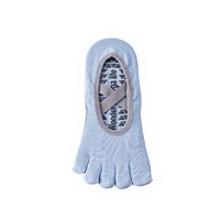 Chaussettes de yoga à cinq doigts OEM, antidérapantes, fines, en coton, pour l'été, pour le sport et le fitness en intérieur, chaussettes de Pilates pour femmes
