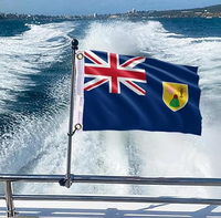 Bandera de las Islas Turquesas y Caicos de 3x5 pies, poliéster de lujo resistente y duradero, para interiores/exteriores con rayas cosidas y ojales de latón