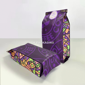 Bolsa <span class=keywords><strong>de</strong></span> Plástico Personalizada <span class=keywords><strong>de</strong></span> Mylar Mate Negro y Dorado <span class=keywords><strong>de</strong></span> 500 g para Refrigerios y Dulces, Bolsa <span class=keywords><strong>de</strong></span> Empaque para Café con Fondo Plano y Válvula - Product Image 3