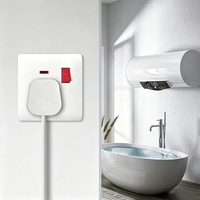 UK Standard 1gang 32A Kitchen Water Heater Electric Switch Socket Home Appliance Air Conditioning Socket With Switch Control