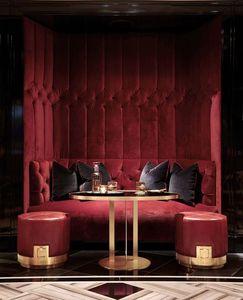 Meubles de bar en forme de U et en forme de L sur mesure, sièges de banquette demi-ronds à dossier haut, canapé de bar <span class=keywords><strong>pour</strong></span> boîte de nuit - Product Image 1