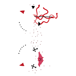 Autocollant tatouages temporaires Halloween Clown rouge Halloween Comical Joker Evil Halloween Maquillage Tatouage étanche pour visage et bras - Product Image 6