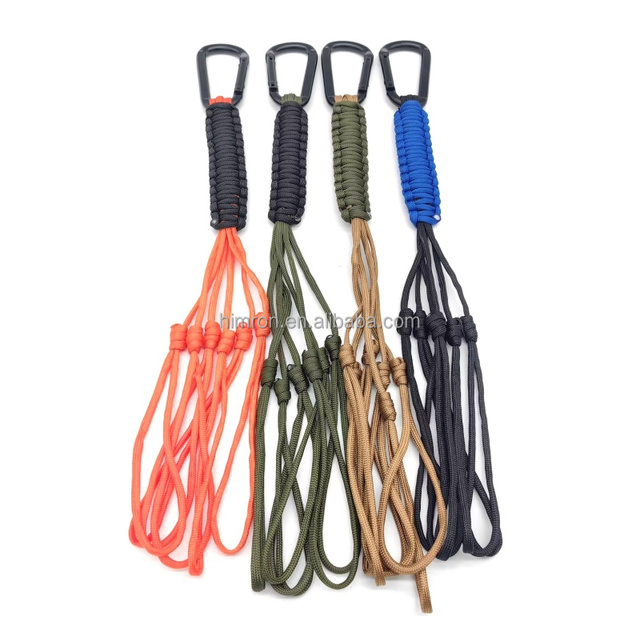 Outdoor Hunting Paracord Carrier Braided 6 Loops Tree Hanger With Heavy-duty Metal Buckle