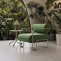 Chaise de réception de style médiéval pour hôtel et maison d'hôtes, chaise individuelle de loisirs créative en acier inoxydable, design Bauhaus, pour salon