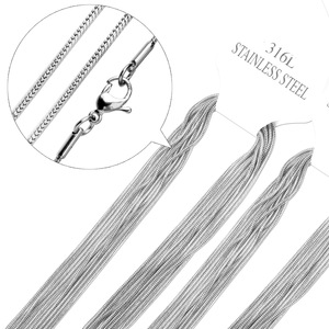 Collar de cadena de serpiente de acero inoxidable 316L, color plata y oro, joyería de moda, cadena con colgante para mujer, accesorios de regalo. - Product Image 3