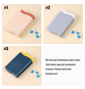 プラスチック製のホット販売カスタムロゴポータブルツーインワン多機能6コンパートメント医学週7日ピルボックスオーガナイザー - Product Image 2