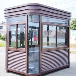 Aluminum Alloy Outdoor Security Booth <b>Waterproof</b> Garden Pavilion With True Stone <b>Paint</b> Finish - Product Image 3