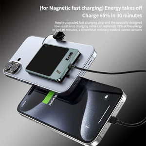 Banco de Energía Inalámbrico Magnético de Carga Rápida Tipo-C de 10000 mAh con Pantalla Digital y Correa - Product Image 4