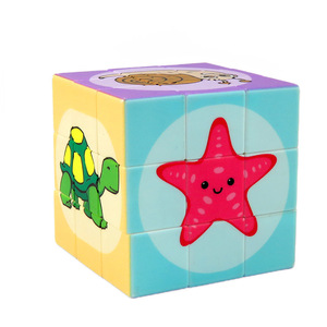 Cubo de Rubik 3x3 Personalizado con Impresión UV y Diseños de Animales para Niños, Juguete Antiestrés Unisex de 5 a 14 Años - Product Image 1