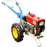 Tractor Agrícola Versátil de 8-32 HP con Motor Diésel, Cultivador Manual con Tracción en 2 Ruedas y Alta Productividad para Granja y Jardín