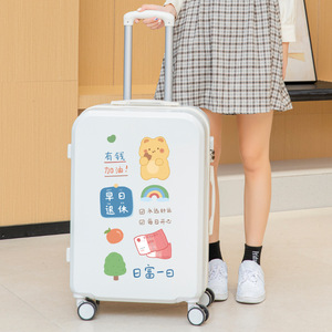 Maleta con ruedas giratorias de 26 pulgadas con estampado de dibujos animados para mujer, de gran capacidad, con candado de combinación, para viajes de ocio. - Product Image 4