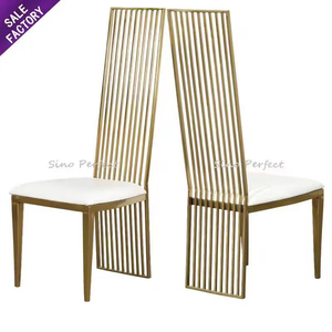 Wholesale Gold Wedding Event <b>Chairs</b> Stackable Round Back Golden Stainless Steel <b>Chairs</b> Wedding Gold for Events - Product Image 2