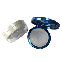 Personnalisé Maquillage Cosmétique En Métal Rond Vide Étiquette Privée Pot Blanc Conteneur De Poudre En Vrac Avec Tamis