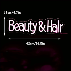 Enseigne lumineuse pour salon de beauté personnalisée Enseigne néon en lettres roses à intensité variable pour salon de coiffure - Product Image 2