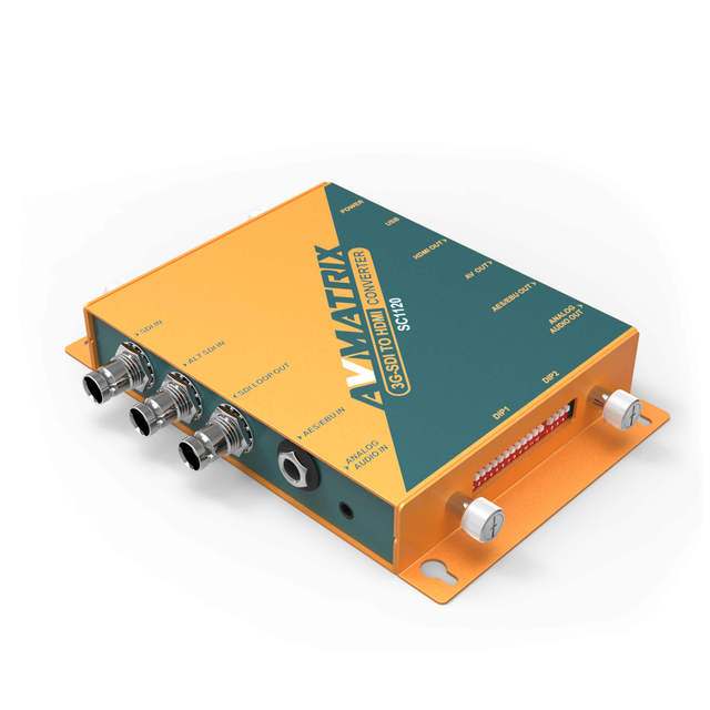 Avmatrix SC1120 Multi-Functional 3G-SDI to for Video Scaling Converter with Audio Embedding Metal