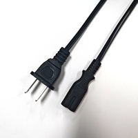 Cable de Alimentación de CA Polarizado Nema 1-15 P a IEC C7, 7A/125V, 18AWG, 2 Pines, Enchufe Estadounidense, Cable de Extensión Principal para TV e Impresora