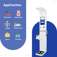 Selbstbedienungs-Gesundheitscheck-Kiosk in Medizinischer Qualität für den Ganzkörper-Check, INBCA IN-I2 OEM/ODM, 21-Zoll LED-Touchscreen, ABS & Metall
