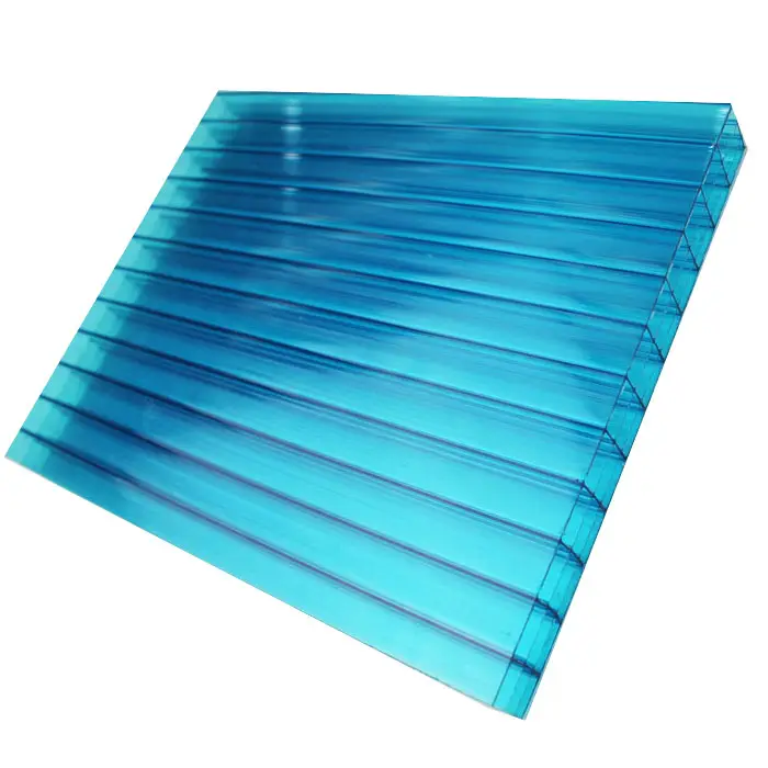 LZQ Lot de 14 plaques creuses en polycarbonate Bleu transparent. 