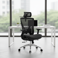 Chaise de bureau ergonomique en maille pour cadres, dossier haut, appui-tête réglable, soutien lombaire, certifiée BIFMA, vente directe usine