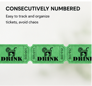 Etiquetas de Papel Recubierto Impresas Flexográficamente, Perforadas y Fáciles de Desprender, para Bebidas en Rollo Verde, 2x1 Pulgadas, para Publicidad de Eventos - Product Image 4