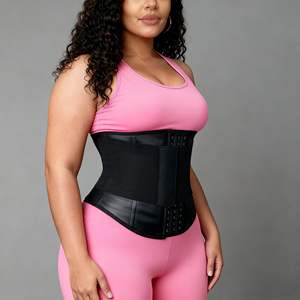 Ceinture amincissante en <span class=keywords><strong>latex</strong></span> à 9 baleines en acier, haute compression, pour l'entraînement, avec trous, antibactérienne - Product Image 4