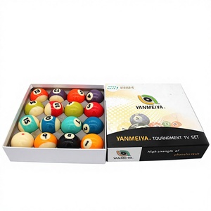 YANMEIYA Bola de Billar de Resina Elegante Diamante Negro Estándar Chino Ocho 8 Bola de Cristal Grande Bola Blanca de Una Sola Cara para Snooker en Oferta - Product Image 2