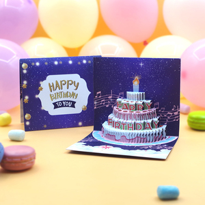 Biglietto d'<span class=keywords><strong>Auguri</strong></span> 3D Valsen 'Buon <span class=keywords><strong>Compleanno</strong></span>' in Carta Patinata, Design Torta Pop-Up, <span class=keywords><strong>Auguri</strong></span> Appassionati, Finitura Lucida, Busta Inclusa - Product Image 3