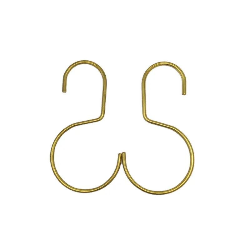 الصين بالجملة مخصص الإبداعية النحاس s السنانير الذهب اللون S شكل شنقا هوك