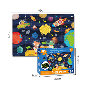 Pittura <span class=keywords><strong>di</strong></span> alta Qualità Luminoso Spazio <span class=keywords><strong>Di</strong></span> Puzzle, glow in The Dark 80 Pezzi <span class=keywords><strong>di</strong></span> Carta <span class=keywords><strong>Di</strong></span> Puzzle <span class=keywords><strong>di</strong></span> Puzzle Giocattoli Educativi Del Gioco <span class=keywords><strong>per</strong></span> I Bambini - Product Image 4
