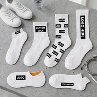 Chaussettes décontractées personnalisées avec logo pour hommes - Collection Printemps en mélange de coton avec design sur le corps et le revers