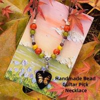 Collier pendentif plectre de guitare en celluloïd fait main, étanche et durable, pour guitaristes de basse et électriques