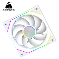 Ventilador de Refrigeración para PC AntarcChill Blanco de 120 mm, Alto Flujo de Aire, 3 Pines PWM, Bajo Ruido, con Rodamiento Fluido, para CPU y Caja de Ordenador, Venta al Por Mayor