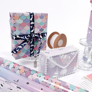 Wholesale Soft Metallic Birthday <b>Wrapping</b> <b>Paper</b> Roll 80gsm <b>Tissue</b> <b>Paper</b>, 43*300cm Luxury Custom Gift Packaging - Product Image 2