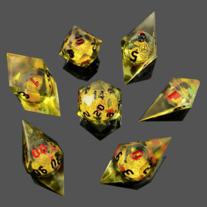 Mini planète en gros sculpté résine écologique mdn dés Dragon et donjon thème polyédrique arêtes vives <span class=keywords><strong>RPG</strong></span> jeu de société ensemble de dés - Product Image 2