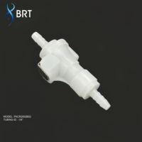 Raccords rapides en plastique en ligne avec valve, certifiés ISO, marque BRT, garantie 3 ans, raccord de tuyau 1/8'', bandes BFR, CPC 120psi