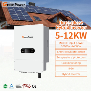 GreenPower IP66 5.5kw 6.6kw 7.7kw 8kw 10kw 12kw ไฮบริด พลังงานแสงอาทิตย์แบบ Pure Sine Wave สามเฟส พร้อมตัวควบคุม MPPT - Product Image 1