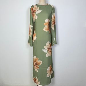 Nuevo Vestido Elegante de Manga Larga con Flores, Estilo Holgado y Moderno, con Diseño de Flores Grandes que Estiliza la Figura, 2026 - Product Image 5