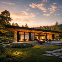 Casa Prefabricada Moderna, Ecológica, Impermeable y de Construcción Rápida, 100 m², 2 Dormitorios, para Uso en Almacenes y Patios