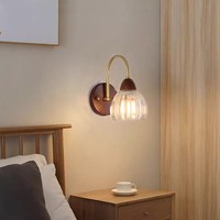 Nuevo Estilo nórdico de mediados de siglo, lámpara de pared Retro china, luz LED creativa para dormitorio, sala de estar, pasillo, escalera