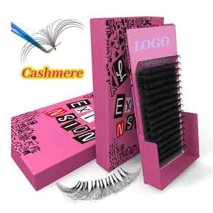 Extensiones de pestañas individuales Jomay, color negro mate, la mejor extensión de pestañas, fácil ventilador, volumen de Cachemira, pestañas de seda de 0,07 de grosor - Product Image 4
